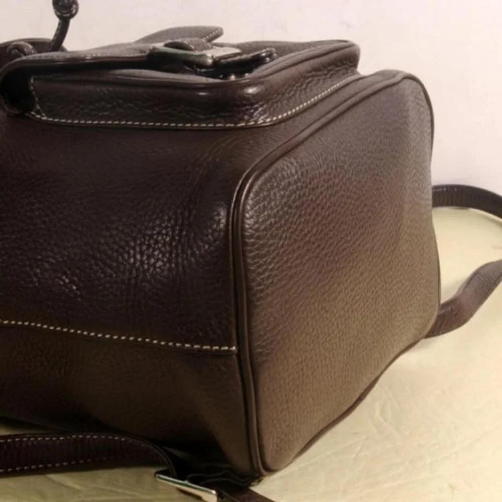 MCM Rare Chocolate Brown Leather Backpack 869707
